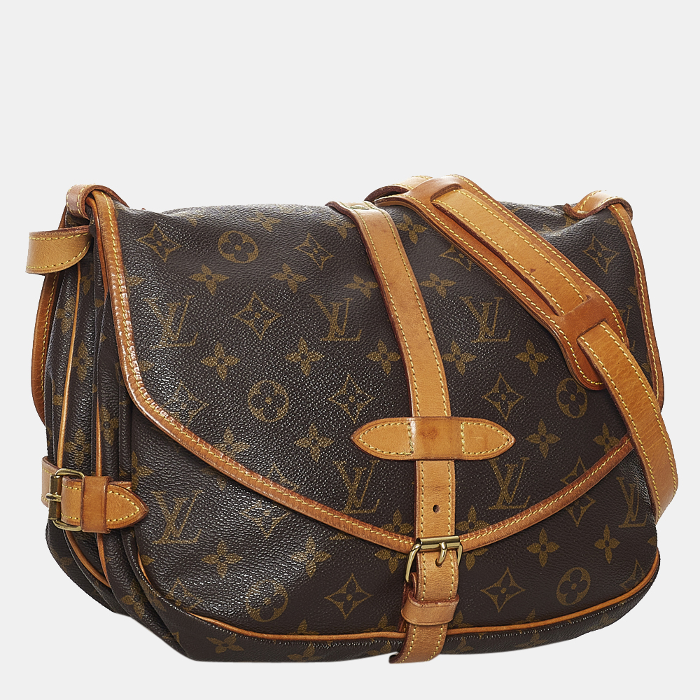 

Louis Vuitton Brown Monogram Saumur 30
