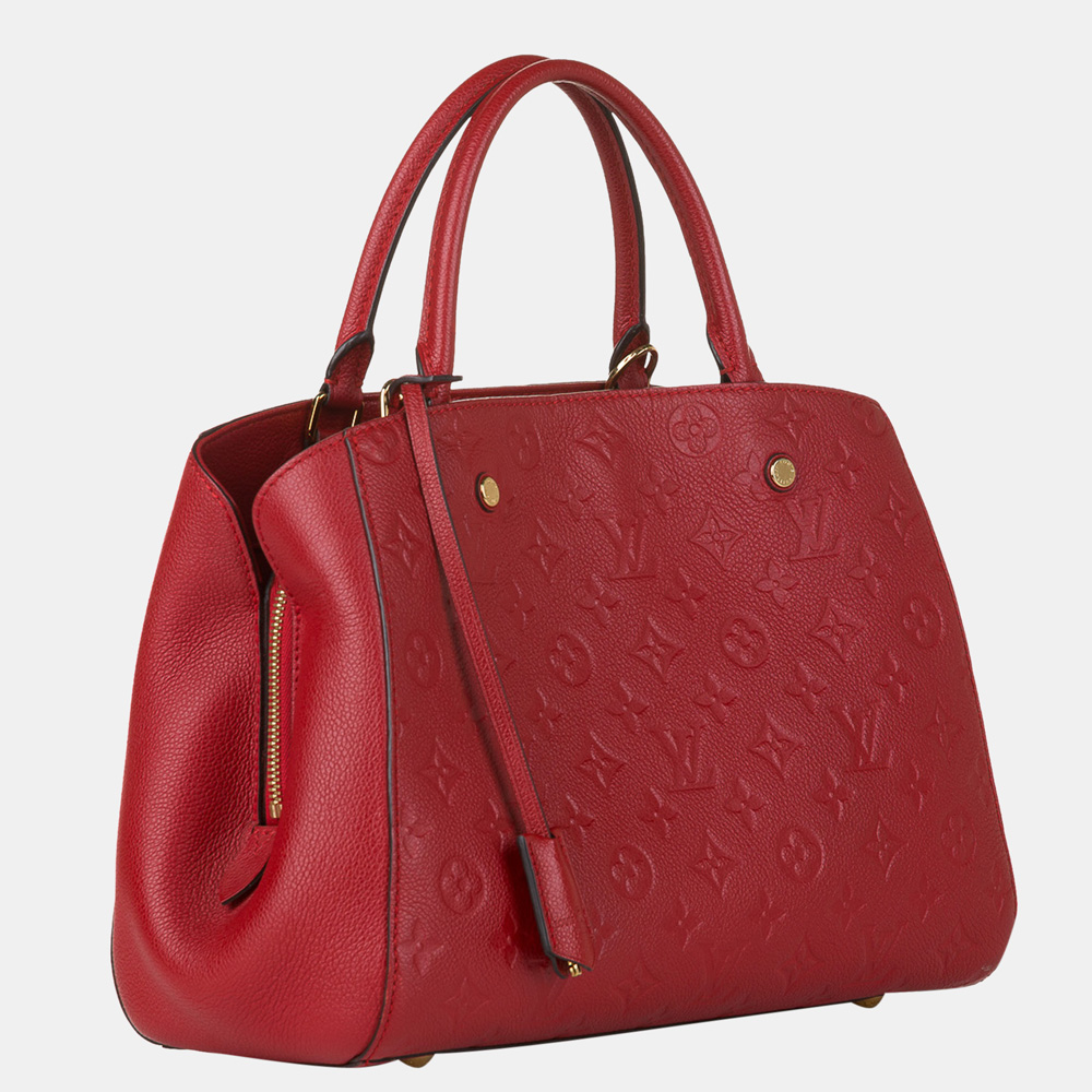 

Louis Vuitton Red Monogram Empreinte Montaigne MM