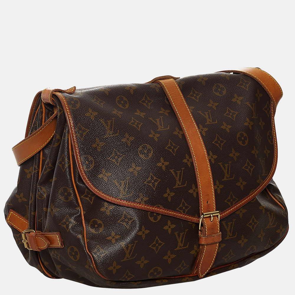 

Louis Vuitton Brown Monogram Saumur 35