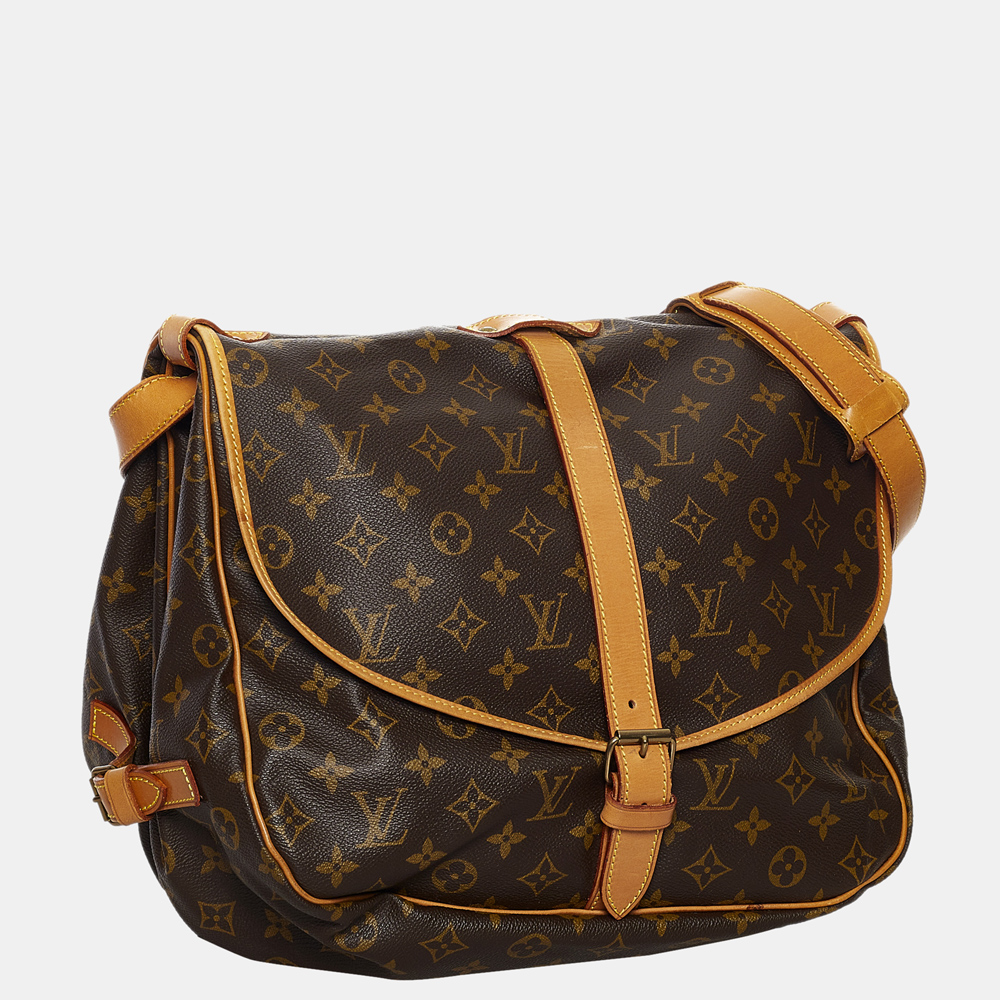 

Louis Vuitton Brown Monogram Saumur 35