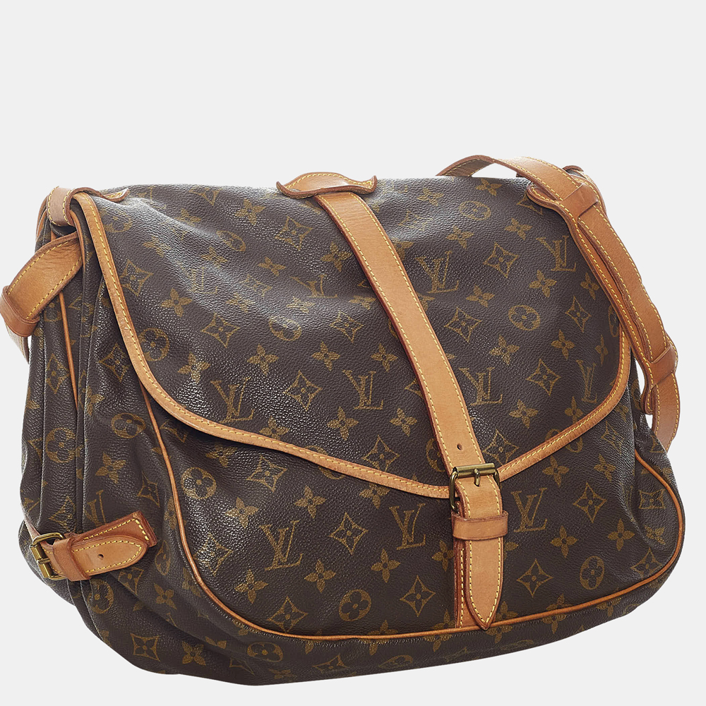 

Louis Vuitton Brown Monogram Saumur 35