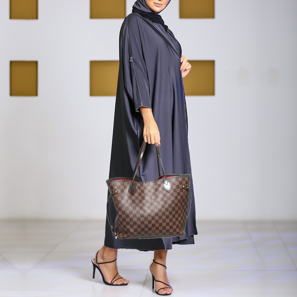 

Louis Vuitton Damier Ebene Canvas Neverfull MM Bag, Brown