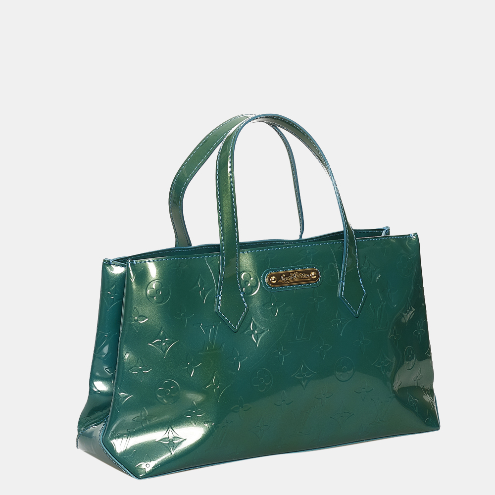 

Louis Vuitton Green Vernis Wilshire PM
