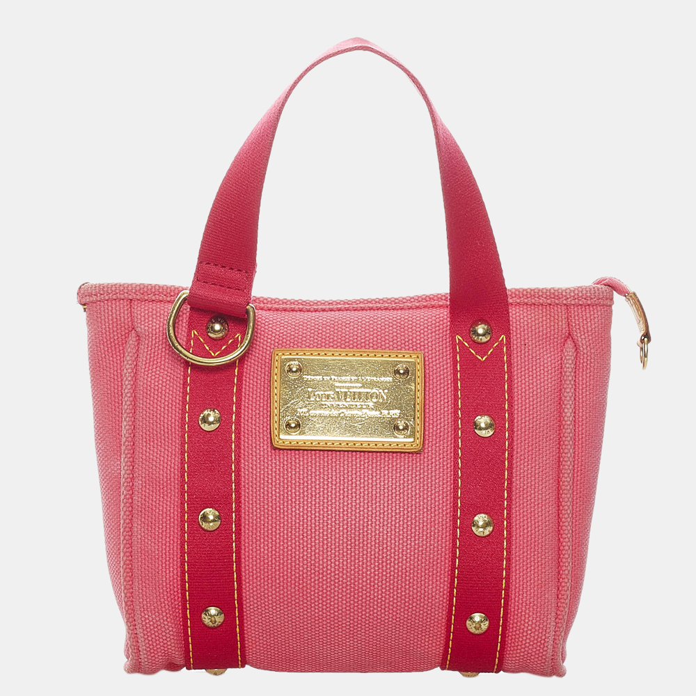 Louis Vuitton Red & Pink Canvas Antigua Cabas PM QJB0QF0ERF000