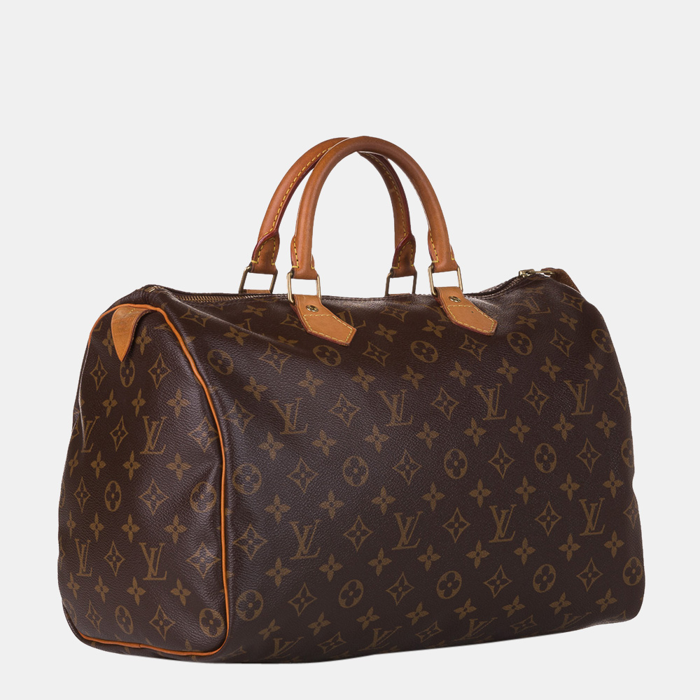 

Louis Vuitton Brown Monogram Speedy 35