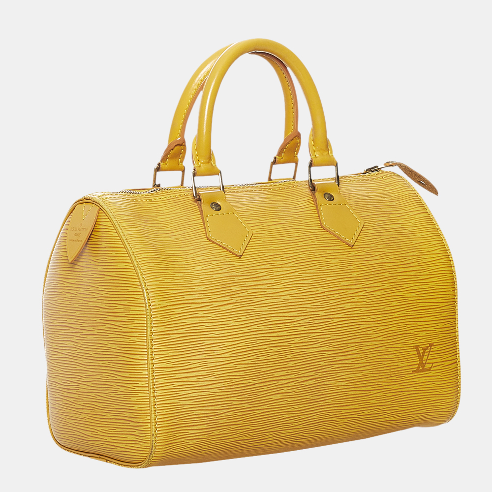 

Louis Vuitton Yellow Epi Speedy 25