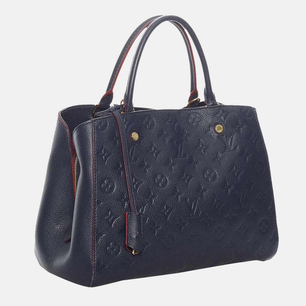 

Louis Vuitton Blue Monogram Empreinte Montaigne MM