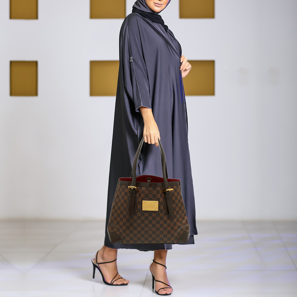 

Louis Vuitton Damier Ebene Canvas Hampstead MM Bag, Brown