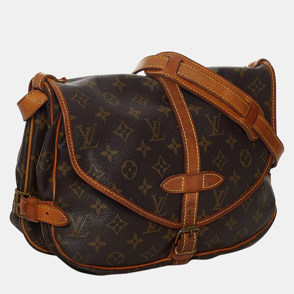 

Louis Vuitton Brown Monogram Saumur 30