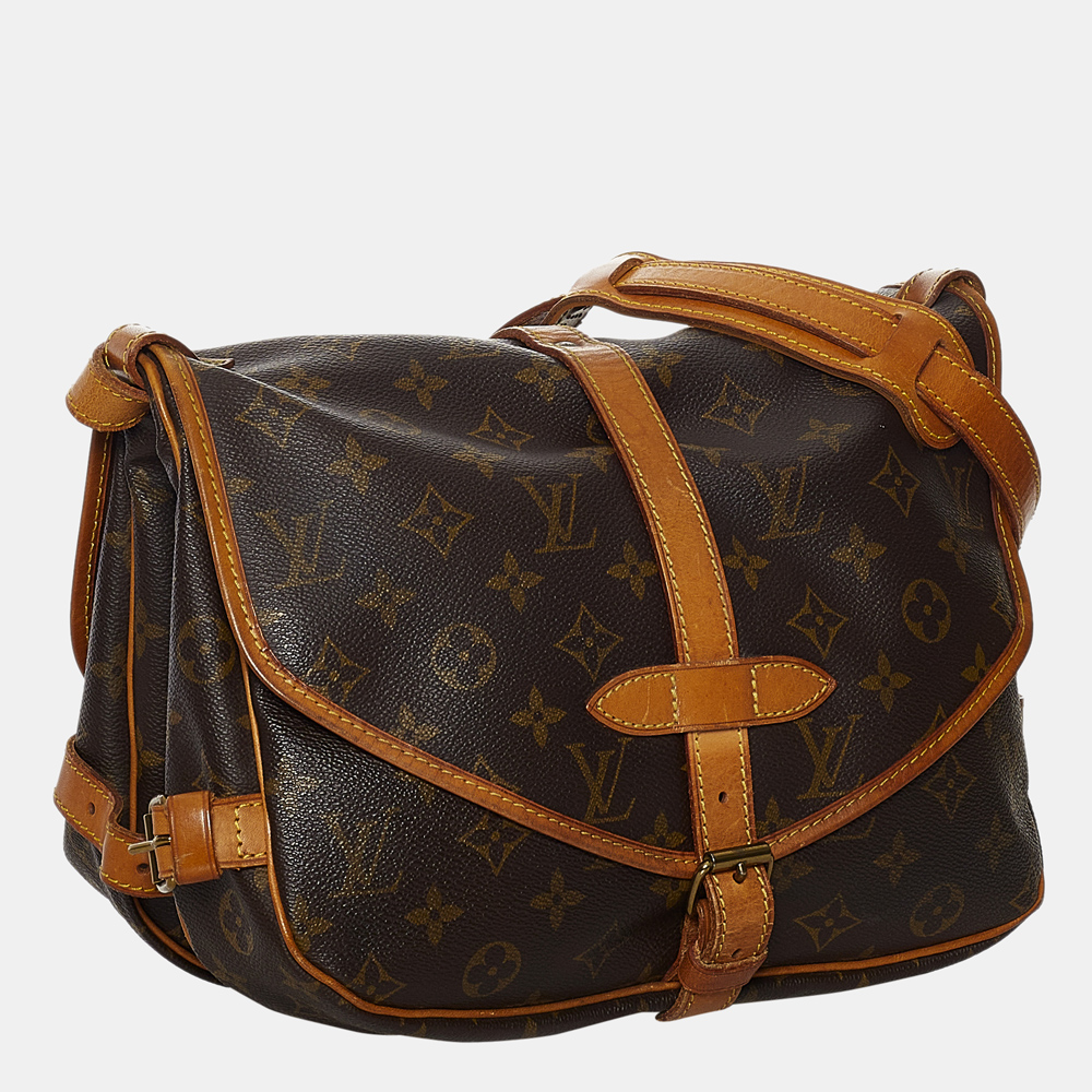 

Louis Vuitton Brown Monogram Saumur 30