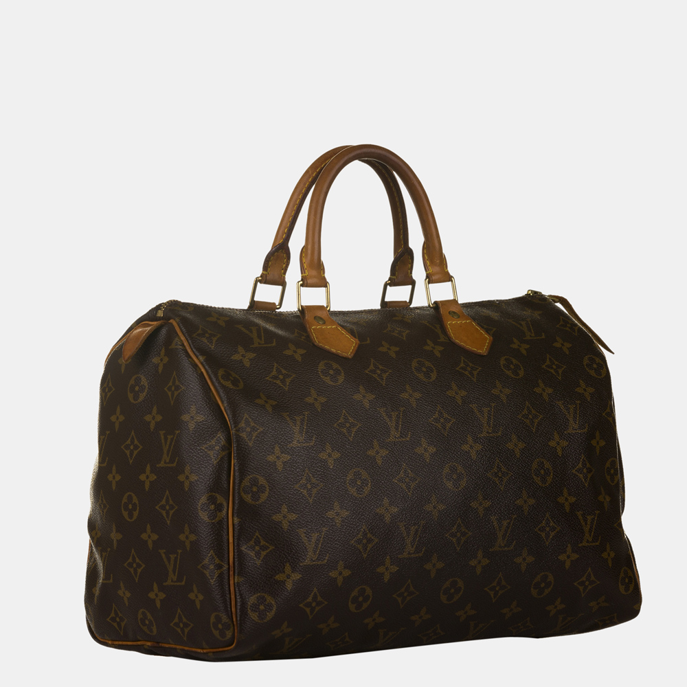 

Louis Vuitton Brown Monogram Speedy 35