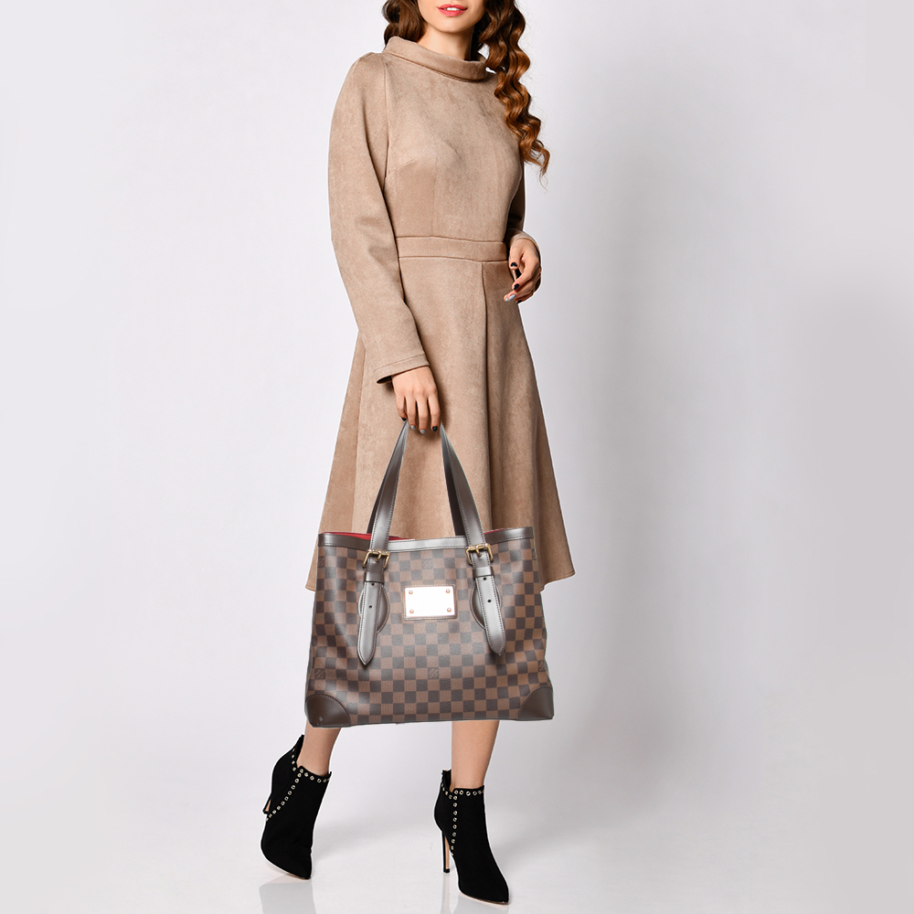 

Louis Vuitton Damier Ebene Canvas Hampstead MM Bag, Brown