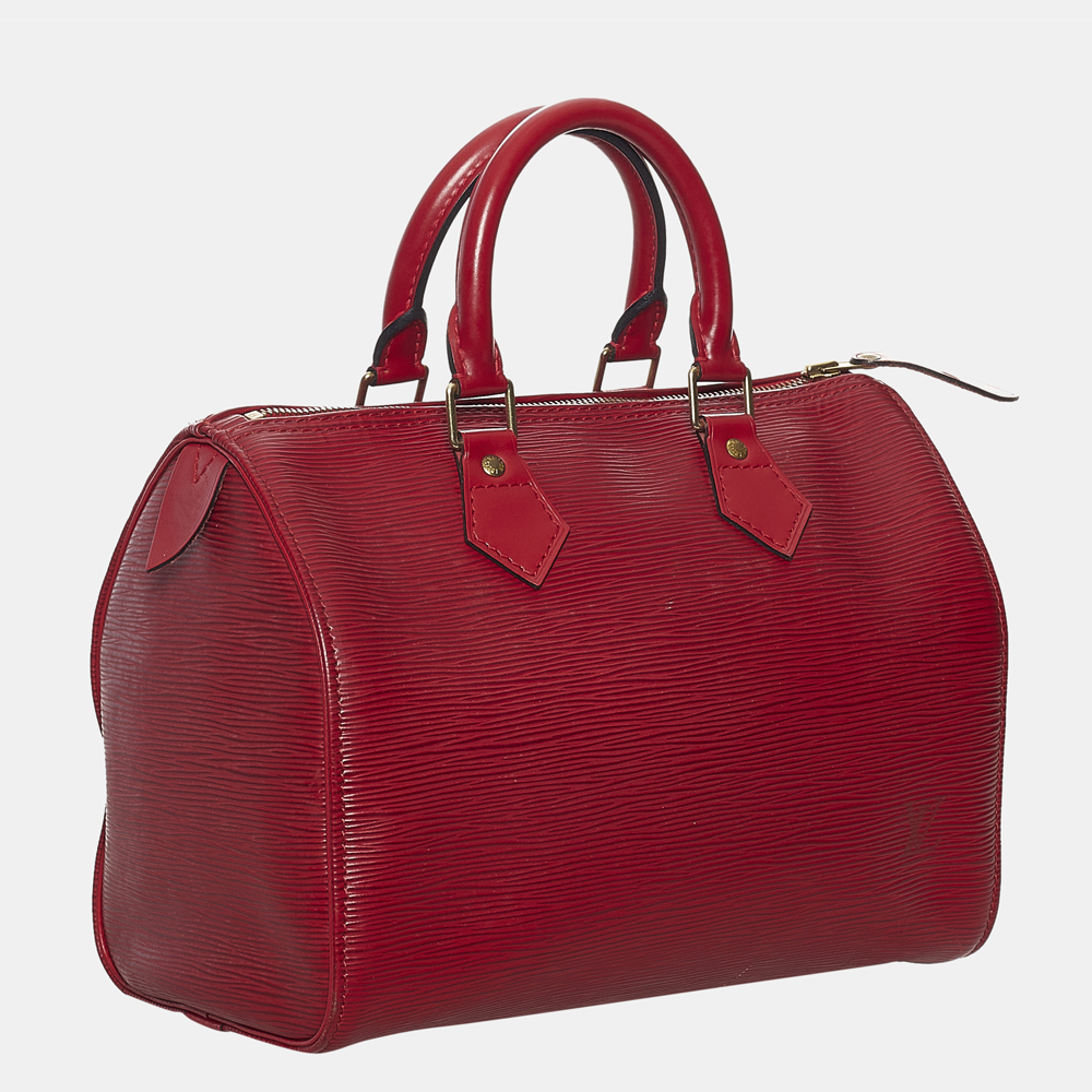 

Louis Vuitton Red Epi Speedy 25