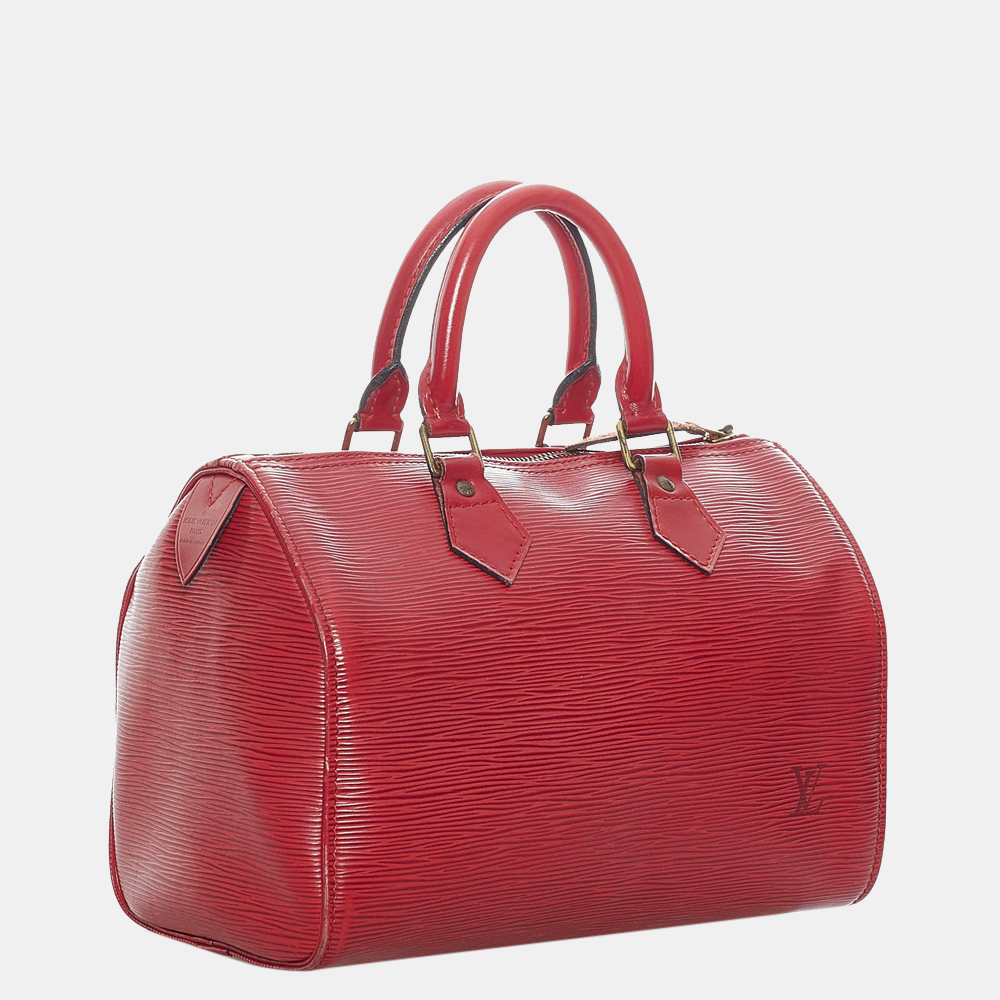 

Louis Vuitton Red Epi Speedy 25