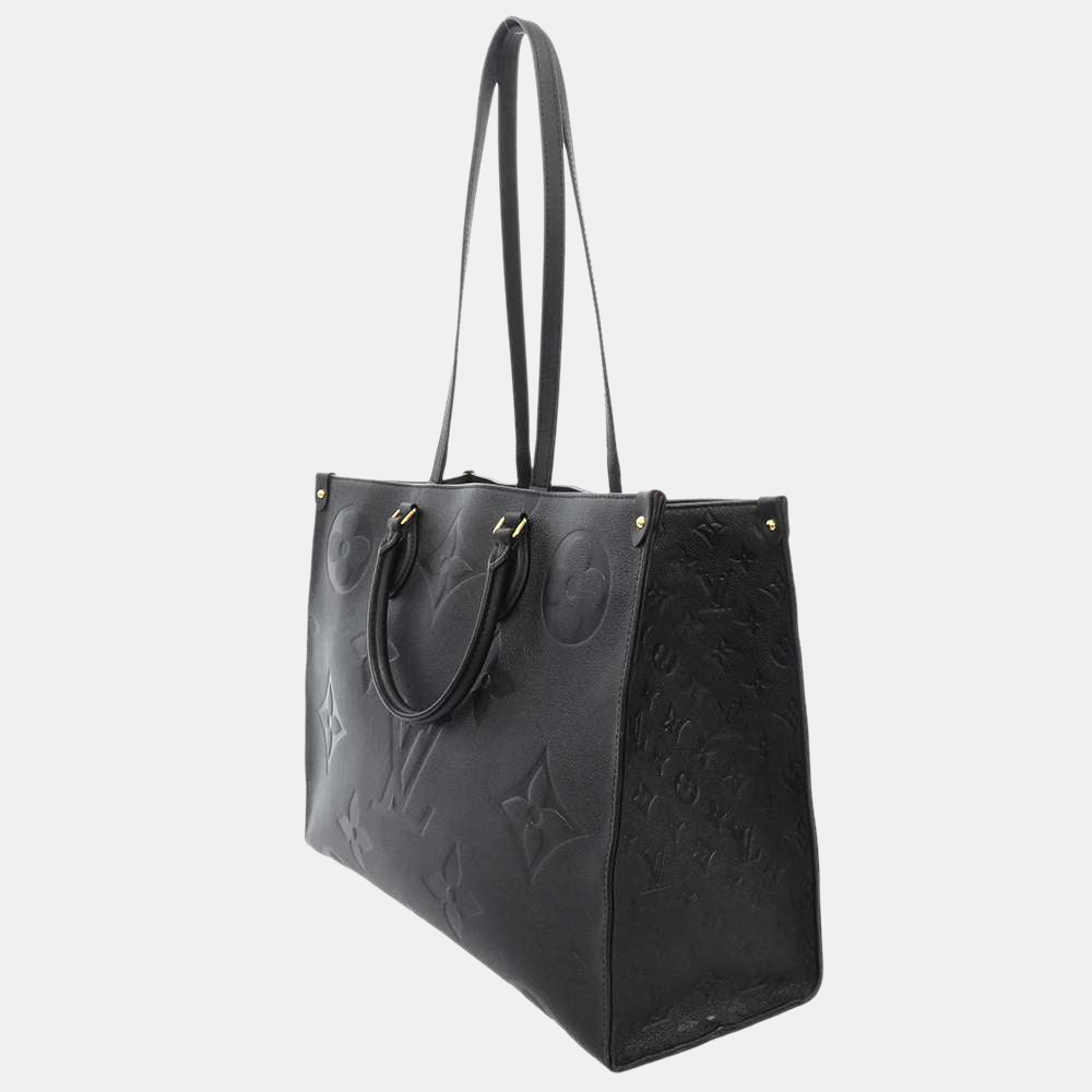 

Louis Vuitton Black Monogram Empreinte Leather OnTheGo GM Tote Bag