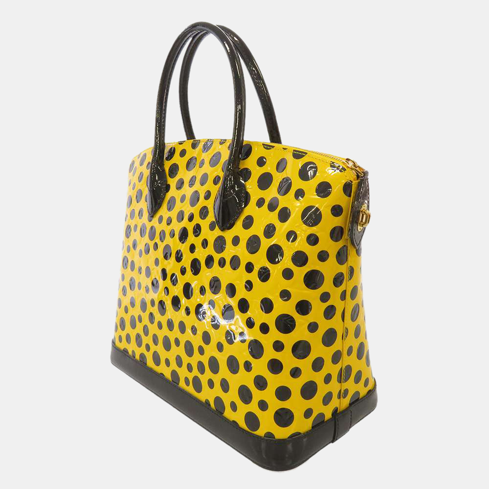 

Louis Vuitton Yellow Monogram Vernis Leather Dot Infinity Lock It MM Tote Bag
