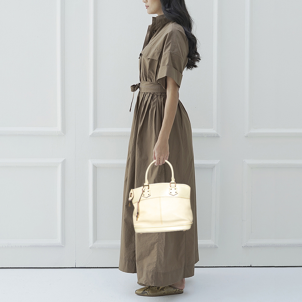 

Louis Vuitton Beige Suhali Leather Lockit PM Bag