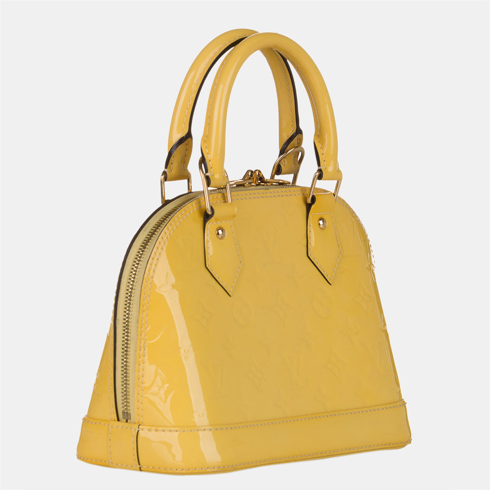 

Louis Vuitton Yellow Vernis Alma BB