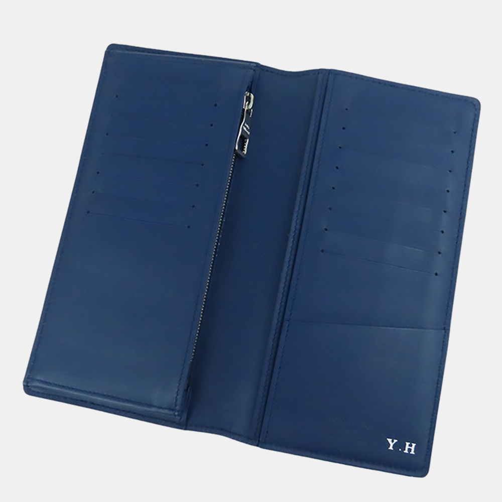 

Louis Vuitton Blue Monogram Water Color Brazza Long Wallet