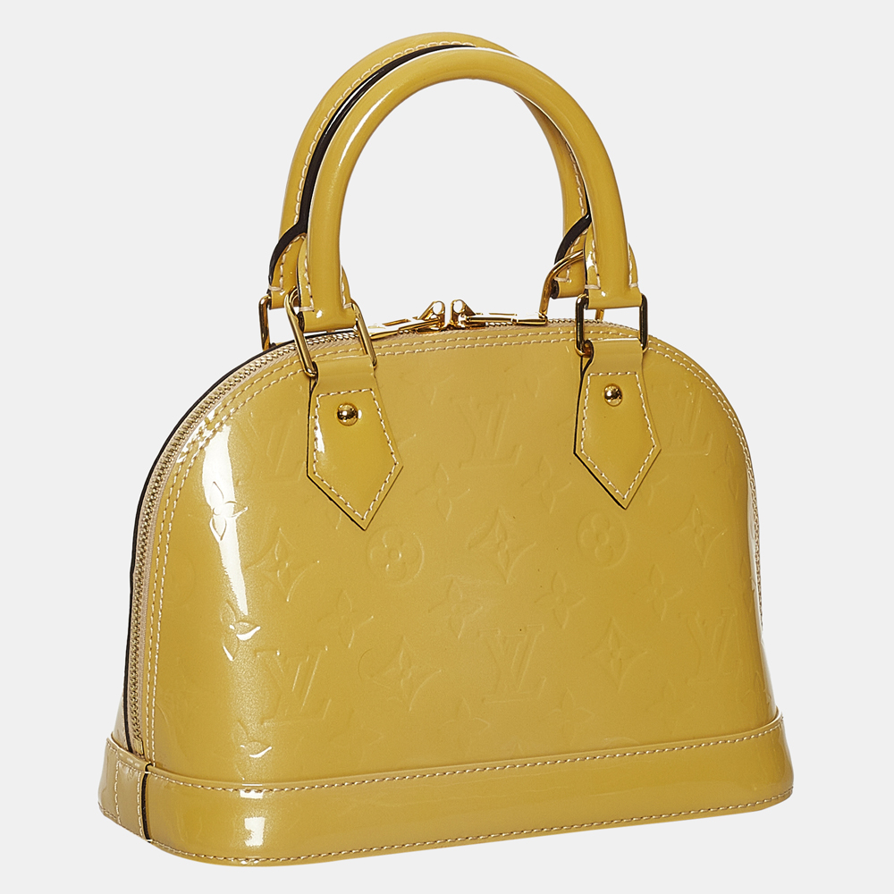 

Louis Vuitton Yellow Vernis Alma BB