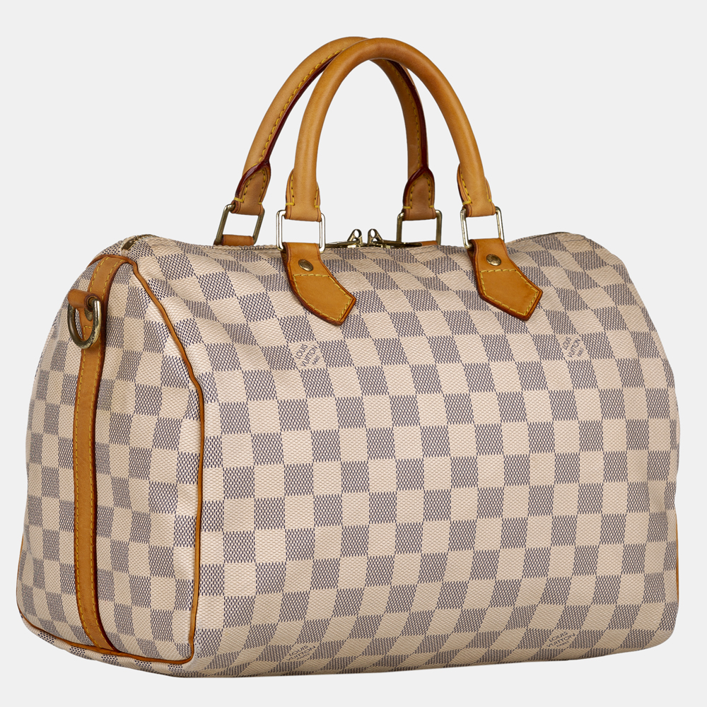 

Louis Vuitton Brown Damier Azur Speedy Bandouliere 30, Blue