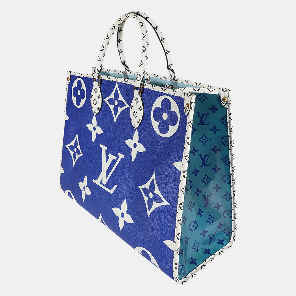 

Louis Vuitton Limited Edition Blue Monogram Giant Hamptons Onthego bag