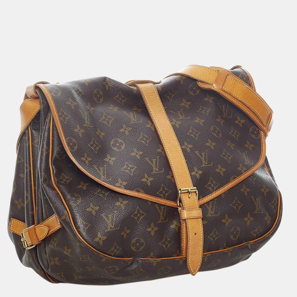 

Louis Vuitton Brown Monogram Saumur 35