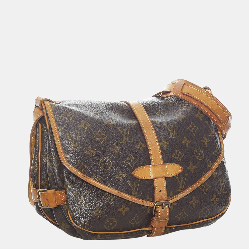 

Louis Vuitton Brown Monogram Saumur 30