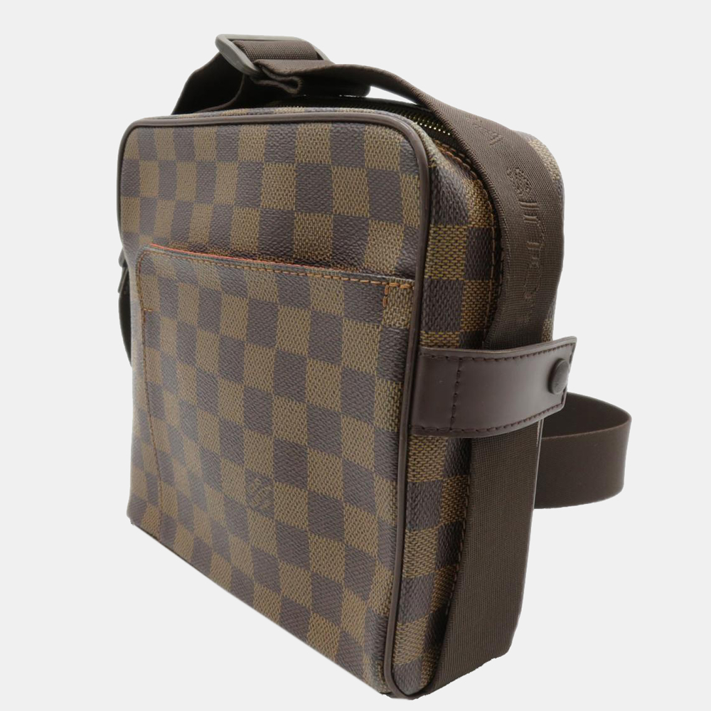 

Louis Vuitton Brown Canvas Damier Ebene Olav PM Shoulder Bag