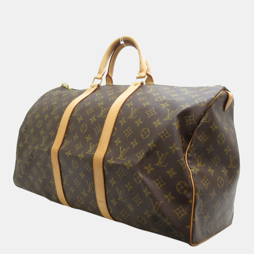 

Louis Vuitton Brown Monogram Canavs Keepall 50 Duffle Bag