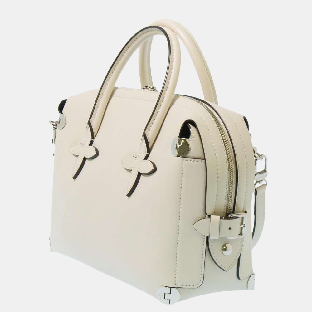 

Louis Vuitton Cream Leather Garance Satchel Bag