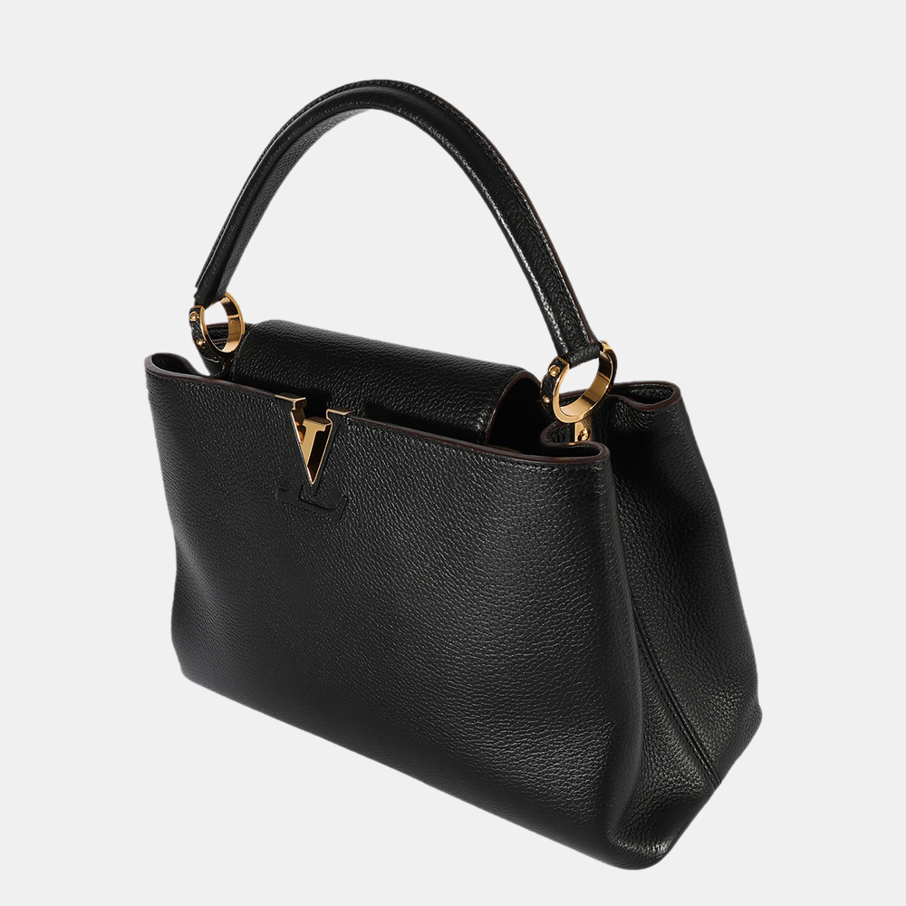 

Louis Vuitton Black Taurillon Leather Capucines MM Bag