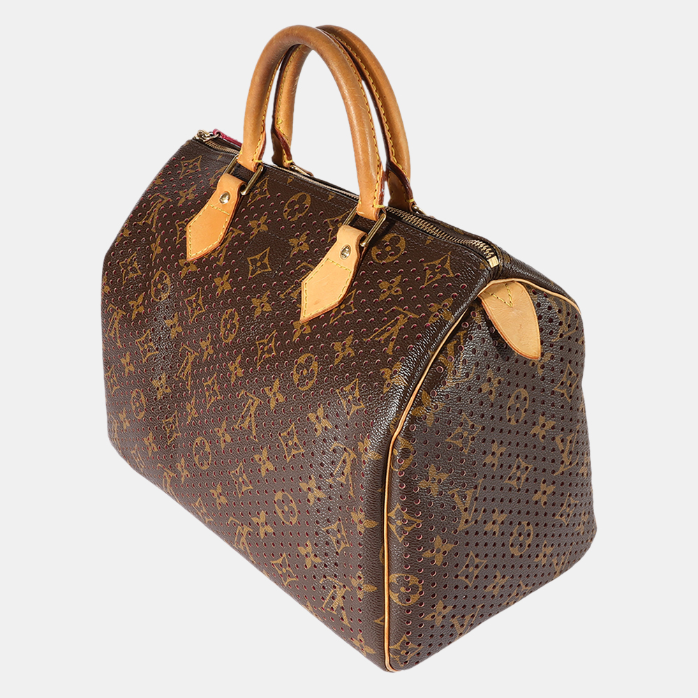 

Louis Vuitton Limited Edition Monogram Canvas Perforated Speedy 30 Bag, Brown