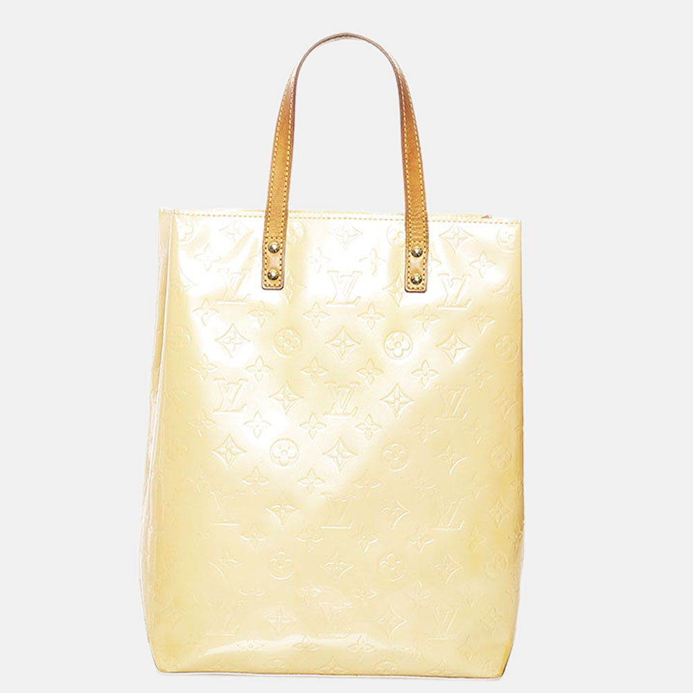 

Louis Vuitton White Monogram Vernis Reade MM Bag