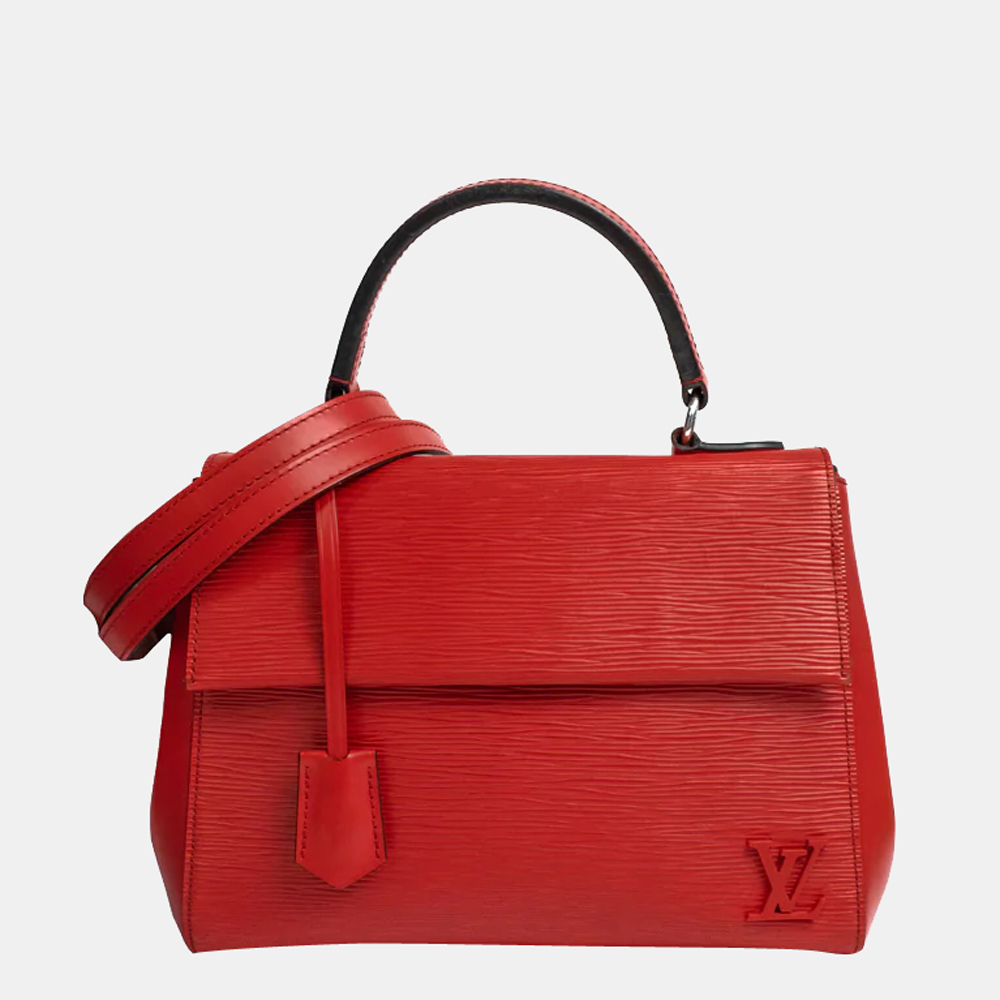 Preowned Louis Vuitton Red Epi Leather Cluny Bb Shoulder Bag ModeSens