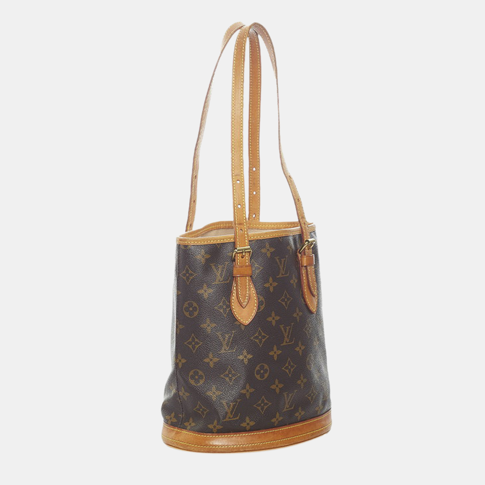 

Louis Vuitton Brown Monogram Canvas Petite Bucket Bag