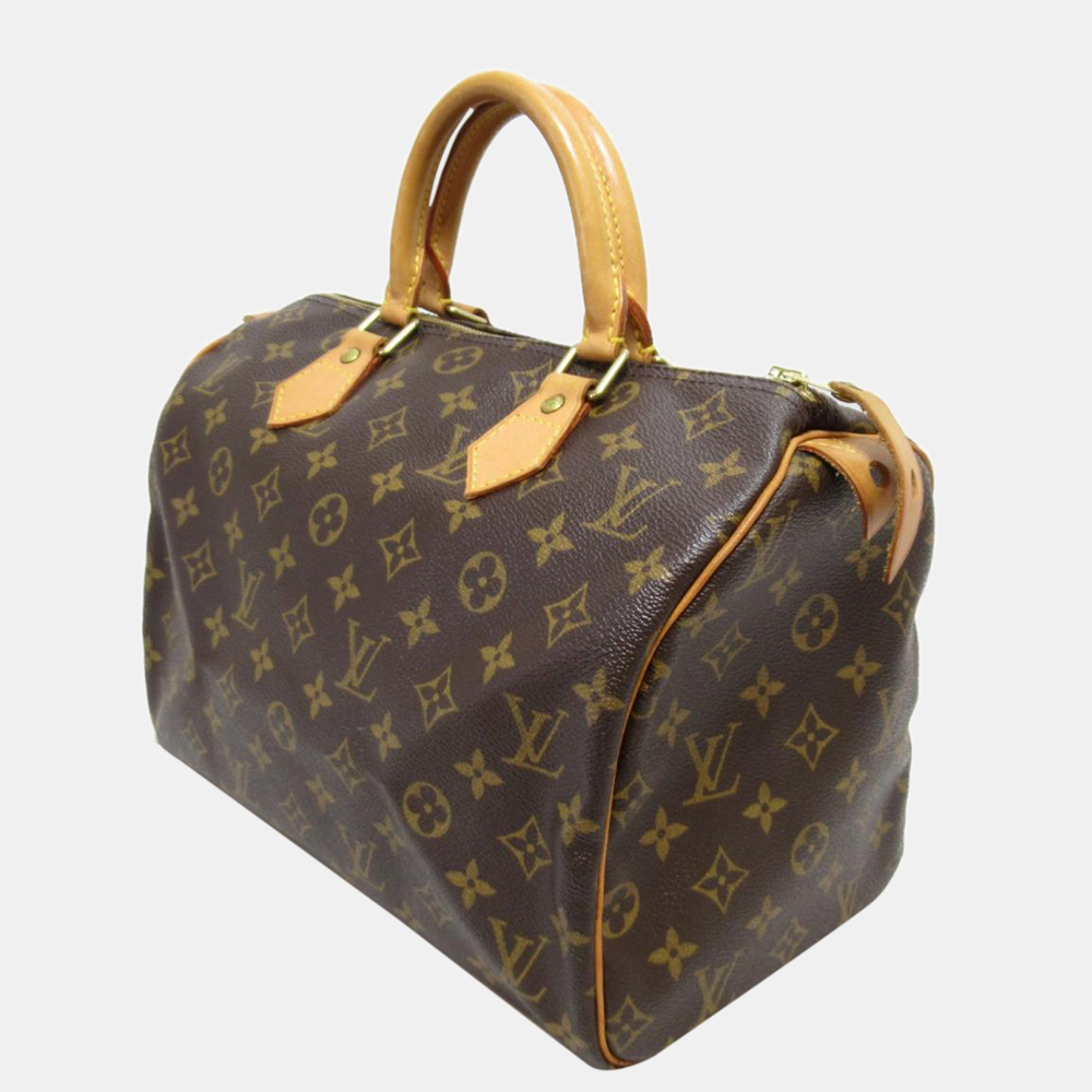 

Louis Vuitton Brown Monogram Canvas Speedy 30 Satchel Bag