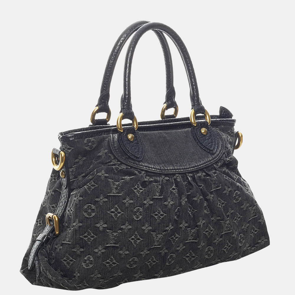 

Louis Vuitton Black Denim Neo Cabby MM