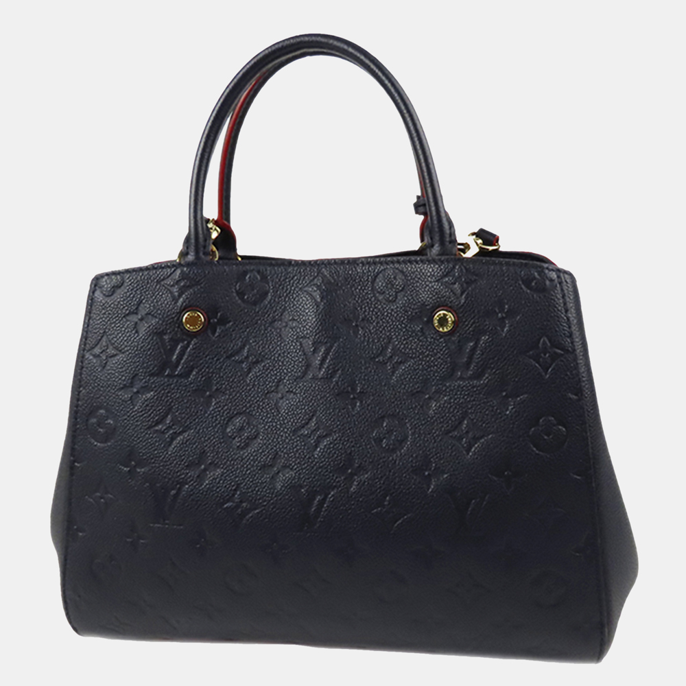 

Louis Vuitton Blue Monogram Empreinte Montaigne MM