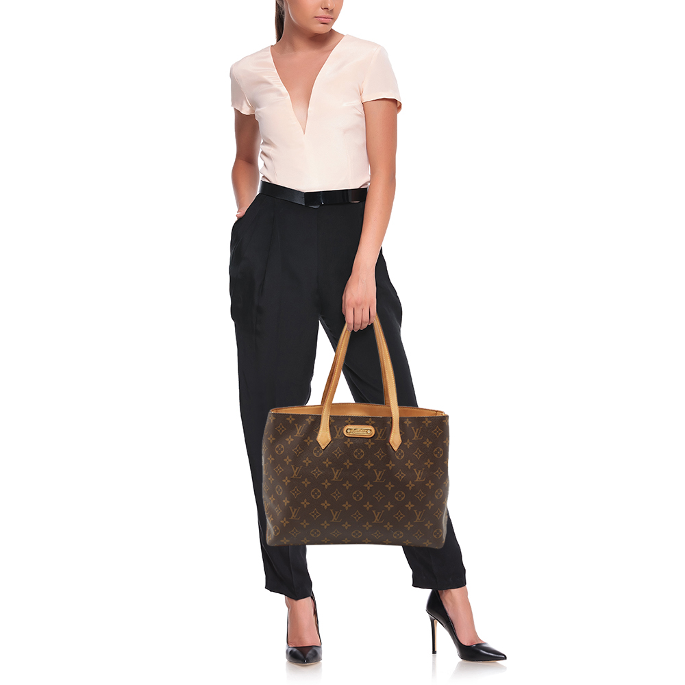 

Louis Vuitton Monogram Canvas Wilshire MM Bag, Brown