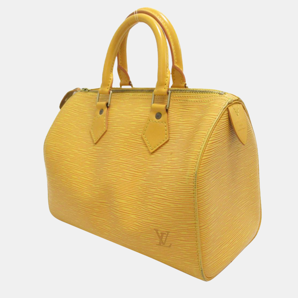 

Louis Vuitton Yellow Epi Speedy 30 Bag