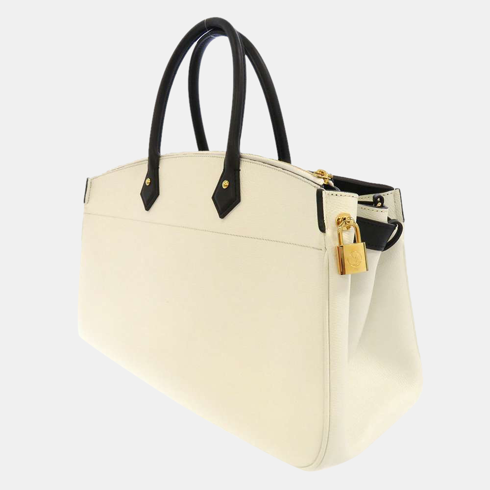

Louis Vuitton White Leather All Set MM Tote Bag