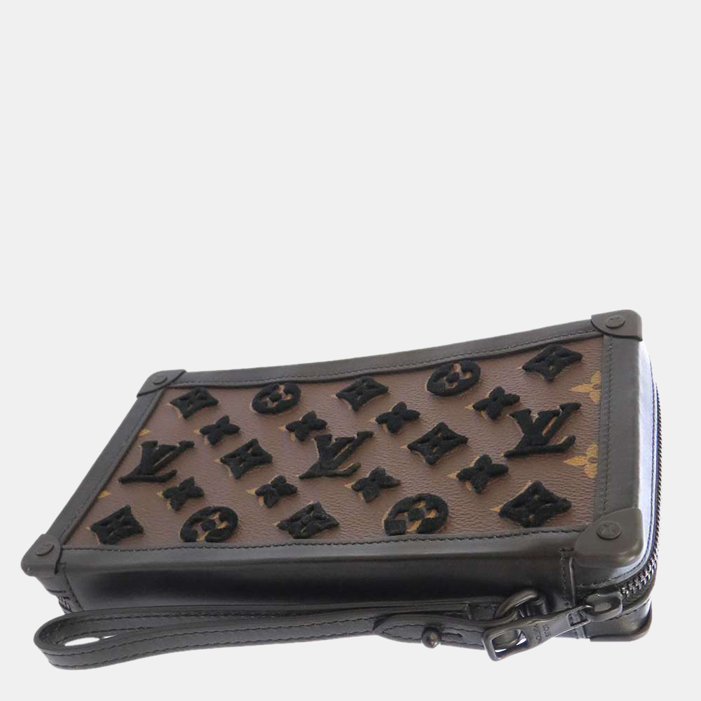 

Louis Vuitton Black Monogram Canvas Soft Trunk Clutch Bag