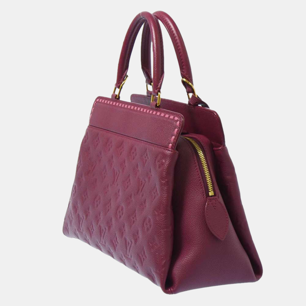 

Louis Vuitton Burgundy Monogram Empreinte Leather Vosges Tote Bag