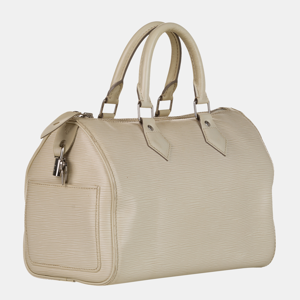 

Louis Vuitton White Epi Speedy 30