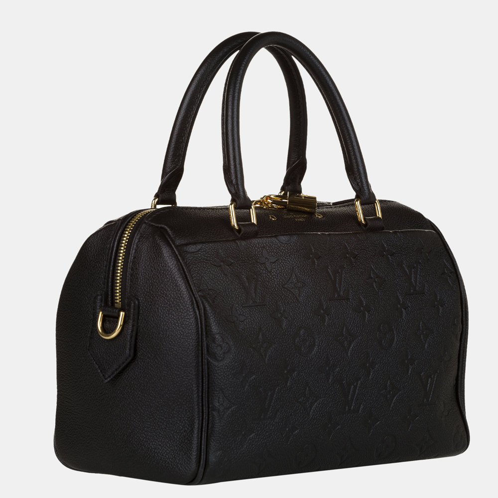 

Louis Vuitton Black Monogram Empreinte Speedy Bandouliere 25