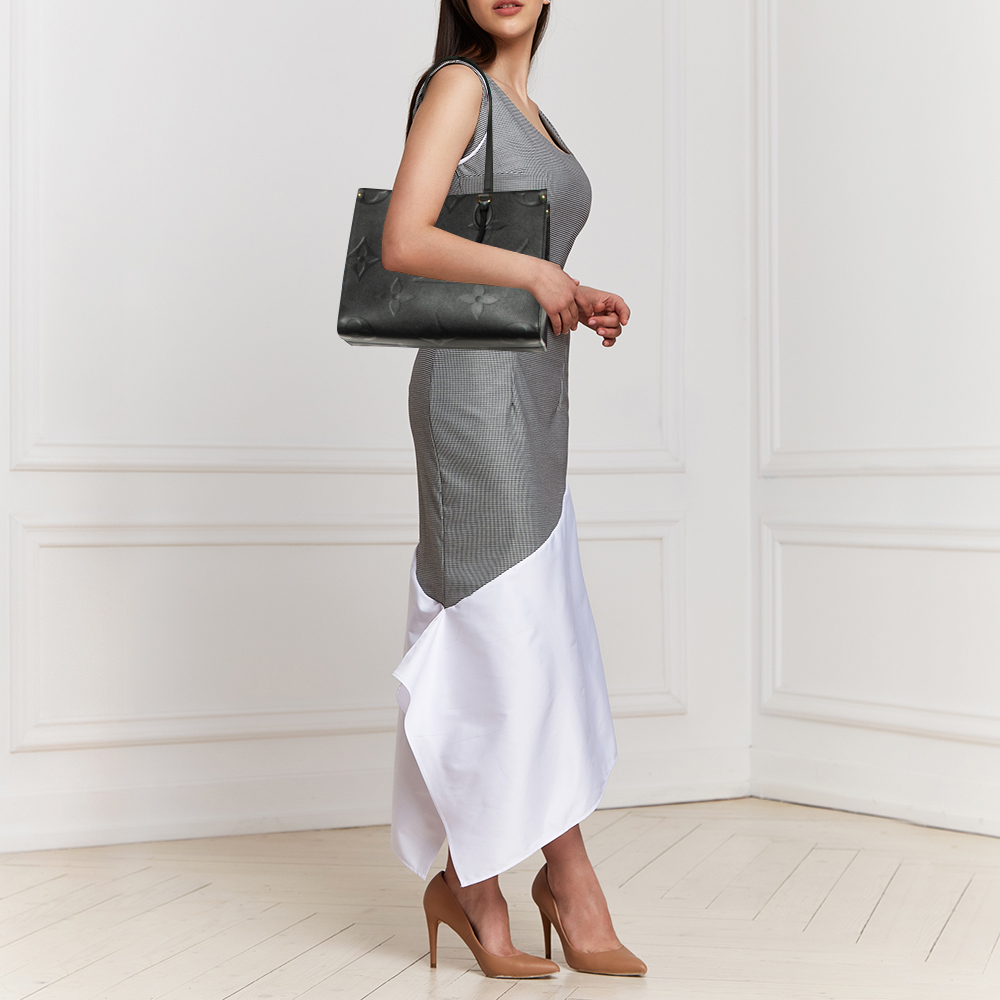 

Louis Vuitton Black Monogram Empreinte Leather On The Go GM Bag