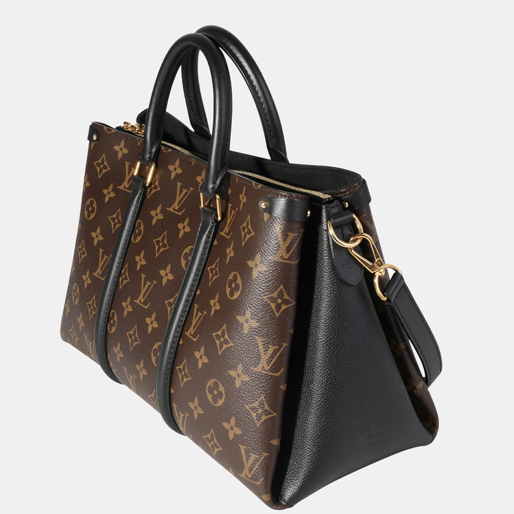 

Louis Vuitton Black/Brown Monogram Canvas Leather Soufflot MM Bag