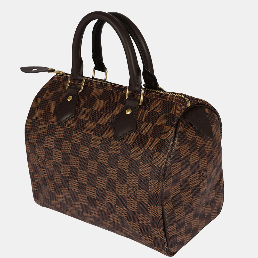 

Louis Vuitton Brown Damier Ebene Canvas Speedy 25 Bag