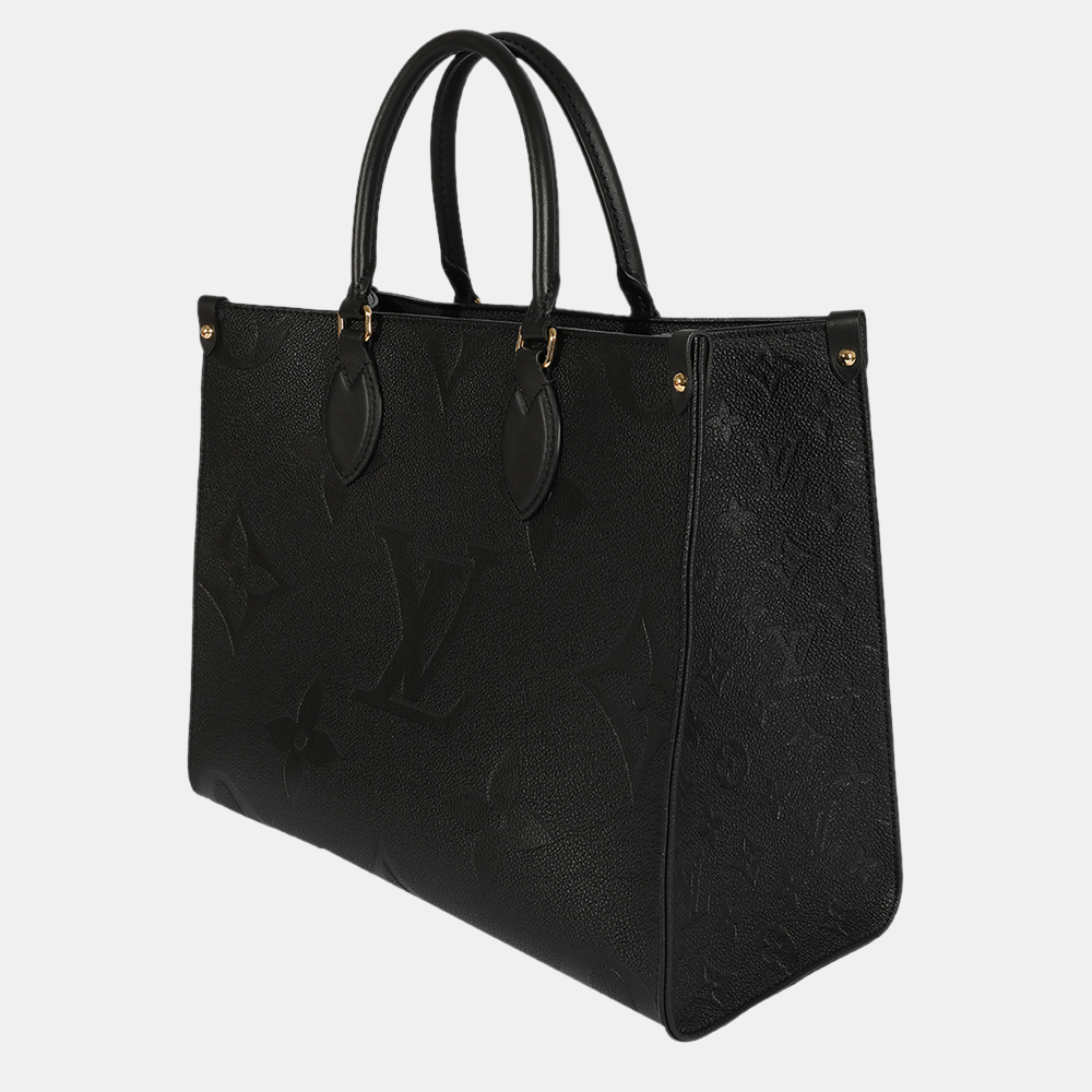 

Louis Vuitton Black Monogram Empreinte Leather Onthego MM Bag